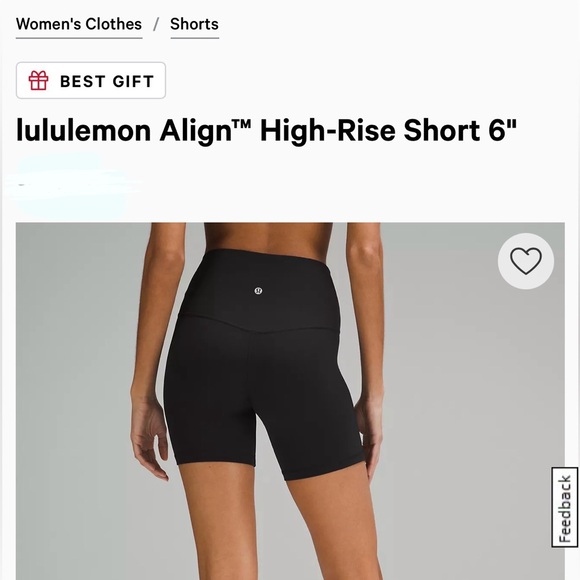 lululemon athletica Pants - lululemon Align High-Rise Short 6" Women's Black yoga casual Shorts w pocket